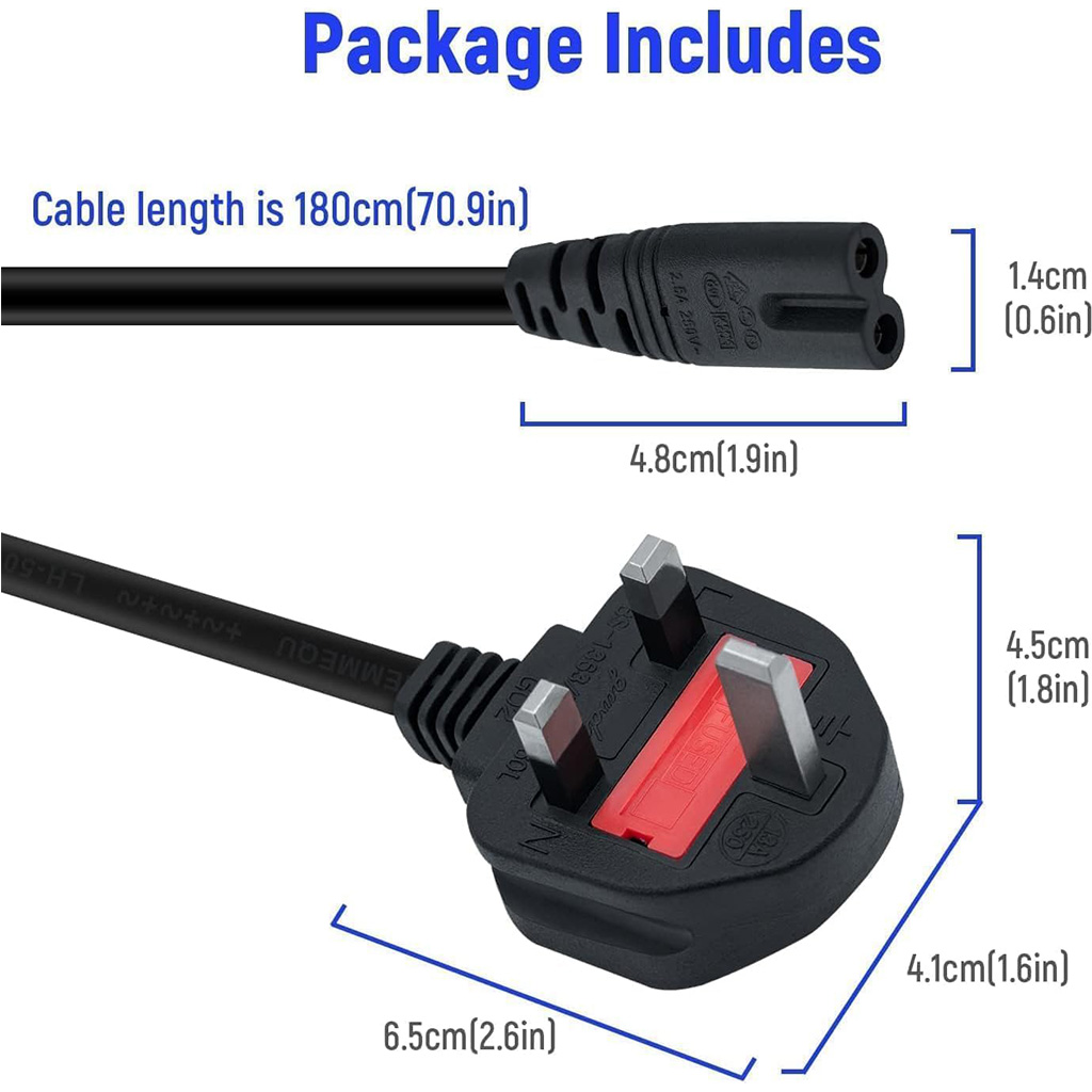 power cable, pc power cable, hp printer power, cable, printer cable, 2 pin power cable, power cord, 2 pin plug, printer power cable