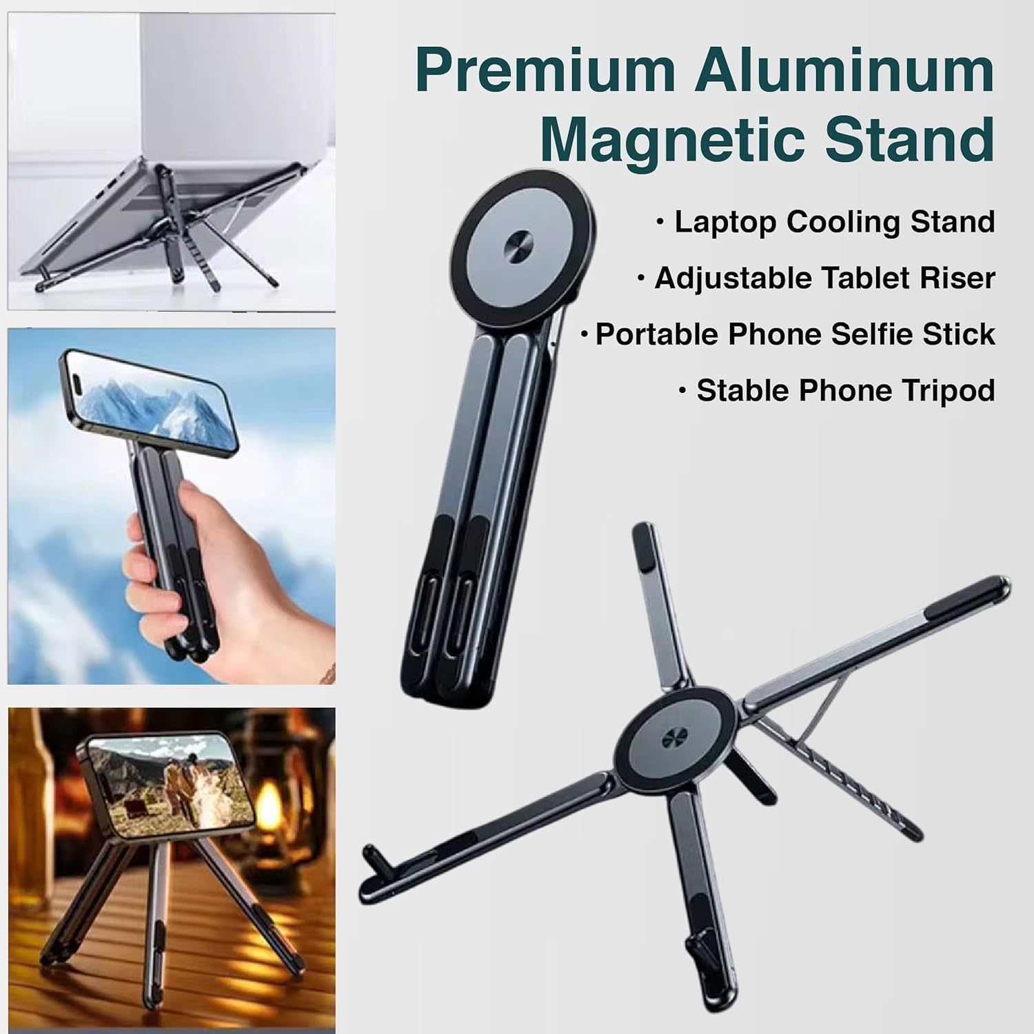 3-in-1 Tablet,Ipad,Mobile Stand with Height Adjustable for desk