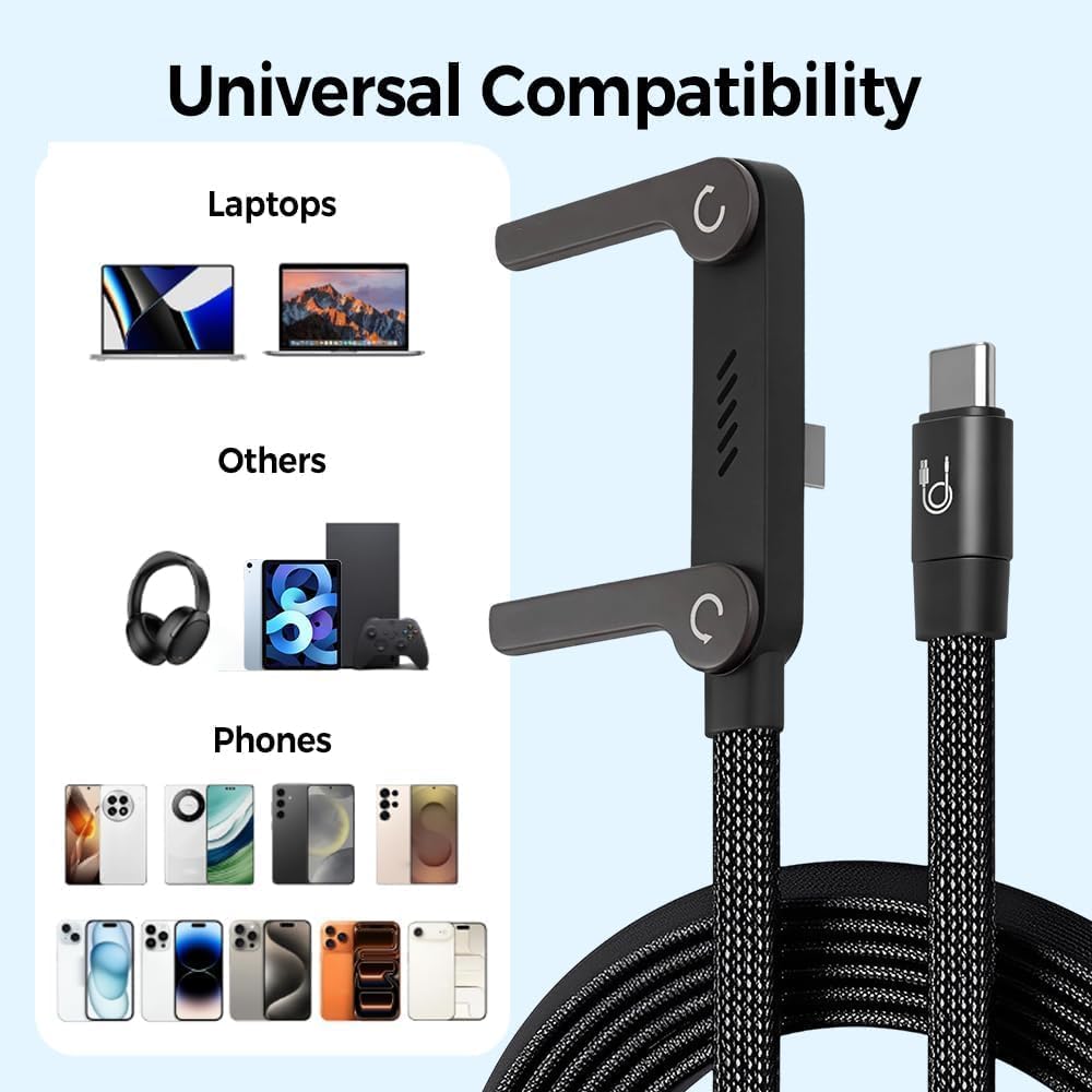 type c to usb c 240w cable with stand, usb c fast charging cable