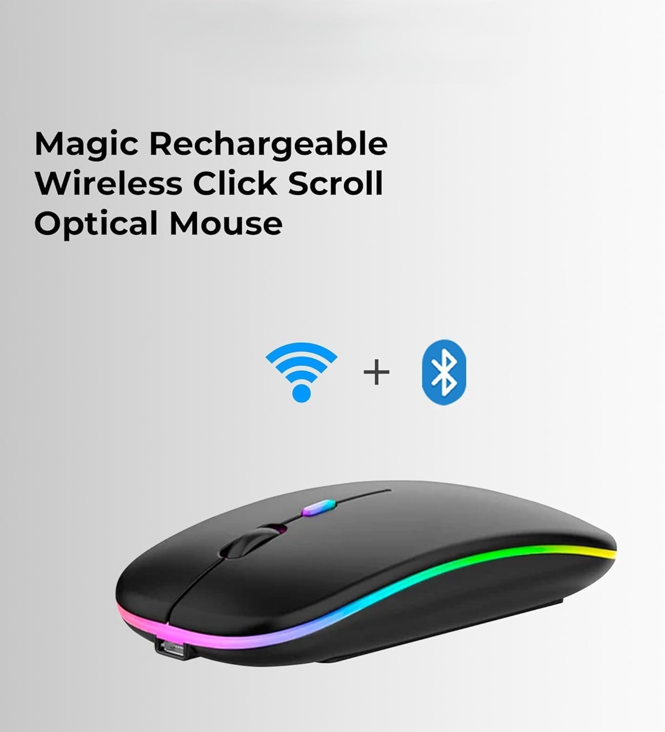 wireless mouse bluetooth rechargeable for tablet laptop ipad mobile silent gaming